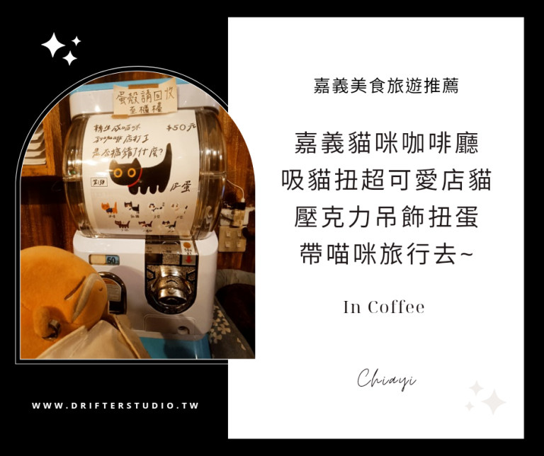 In Coffee 嘉義深夜療癒貓咪咖啡廳，全新推出8款店貓扭蛋！扭蛋看吉伊卡哇漫畫書